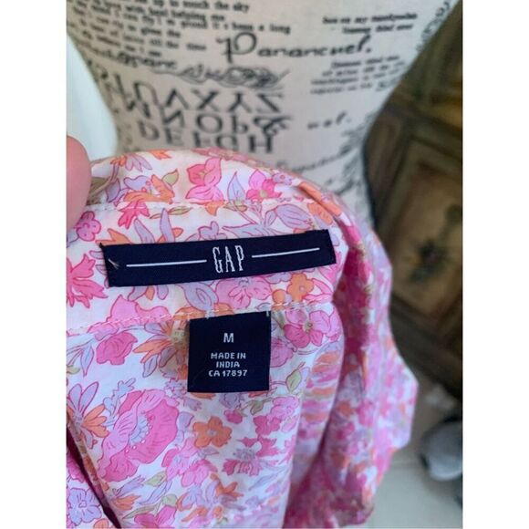 Gap Cotton Floral Pintuck Shirt - Picture 3 of 6